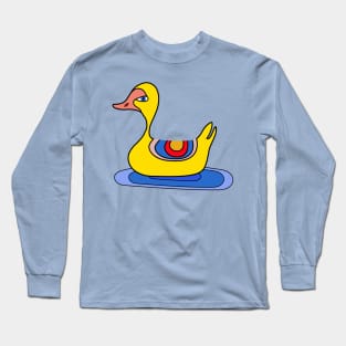 Hippie Rubber Duck Swimming Long Sleeve T-Shirt